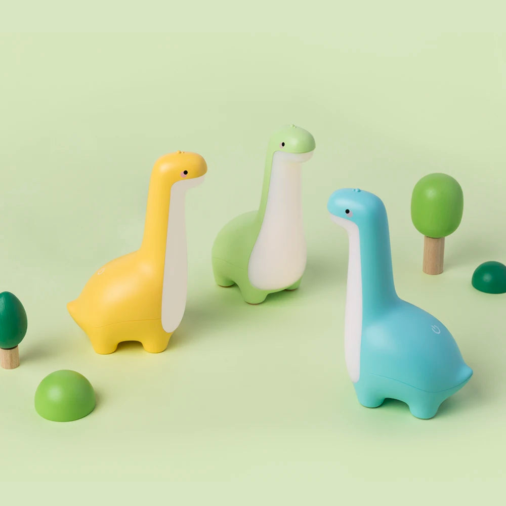Cute Dinosaur Night Light, USB Rechargeable Bedside Lamp for Kids