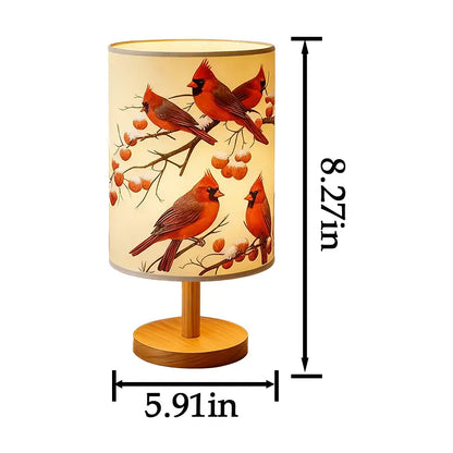 Red Bird Table Lamp, Decorative Bedside Light for Home and Gift Decor