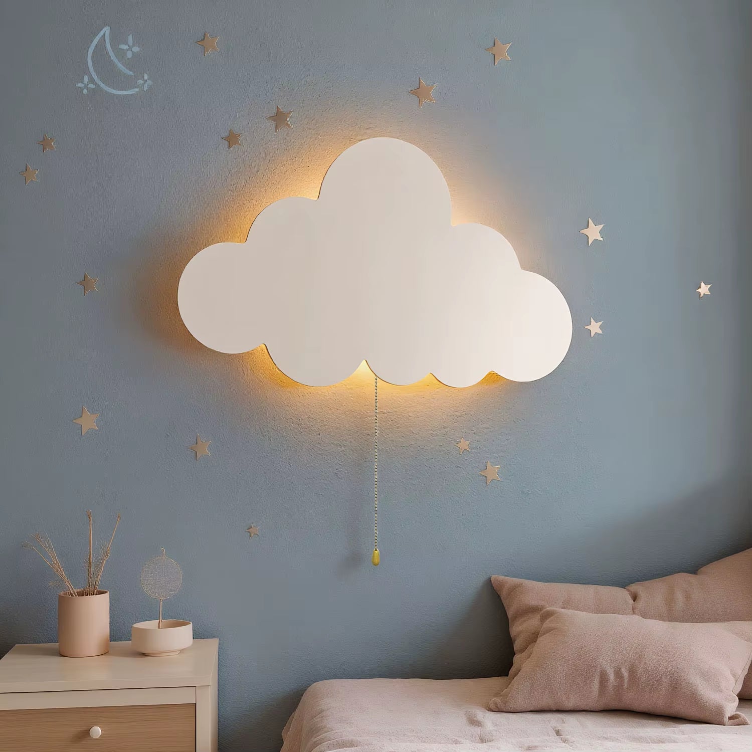 Cloud Light - Floating Cloud Wall Lamps for Nursery & Kids' Bedrooms | Battery-Operated Hanging Night Lights