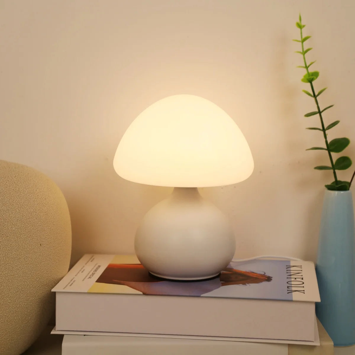 Modern Minimalist Mushroom Table Lamp with 3 Color Modes and Infinite Dimming
