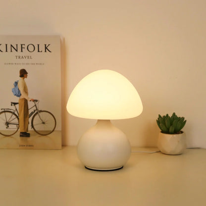 Modern Minimalist Mushroom Table Lamp with 3 Color Modes and Infinite Dimming