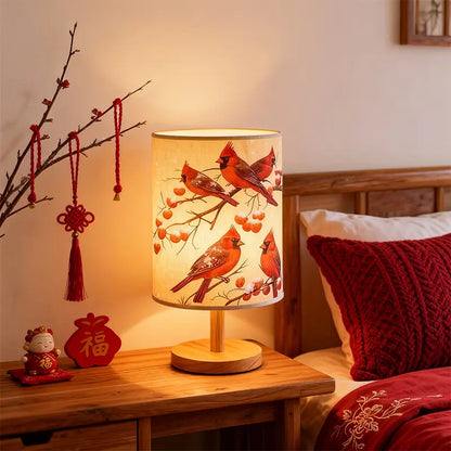 Red Bird Table Lamp, Decorative Bedside Light for Home and Gift Decor