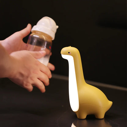 Cute Dinosaur Night Light, USB Rechargeable Bedside Lamp for Kids