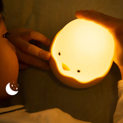 Eggshell Chicken Night Light, Cartoon LED Rechargeable Touch Lamp