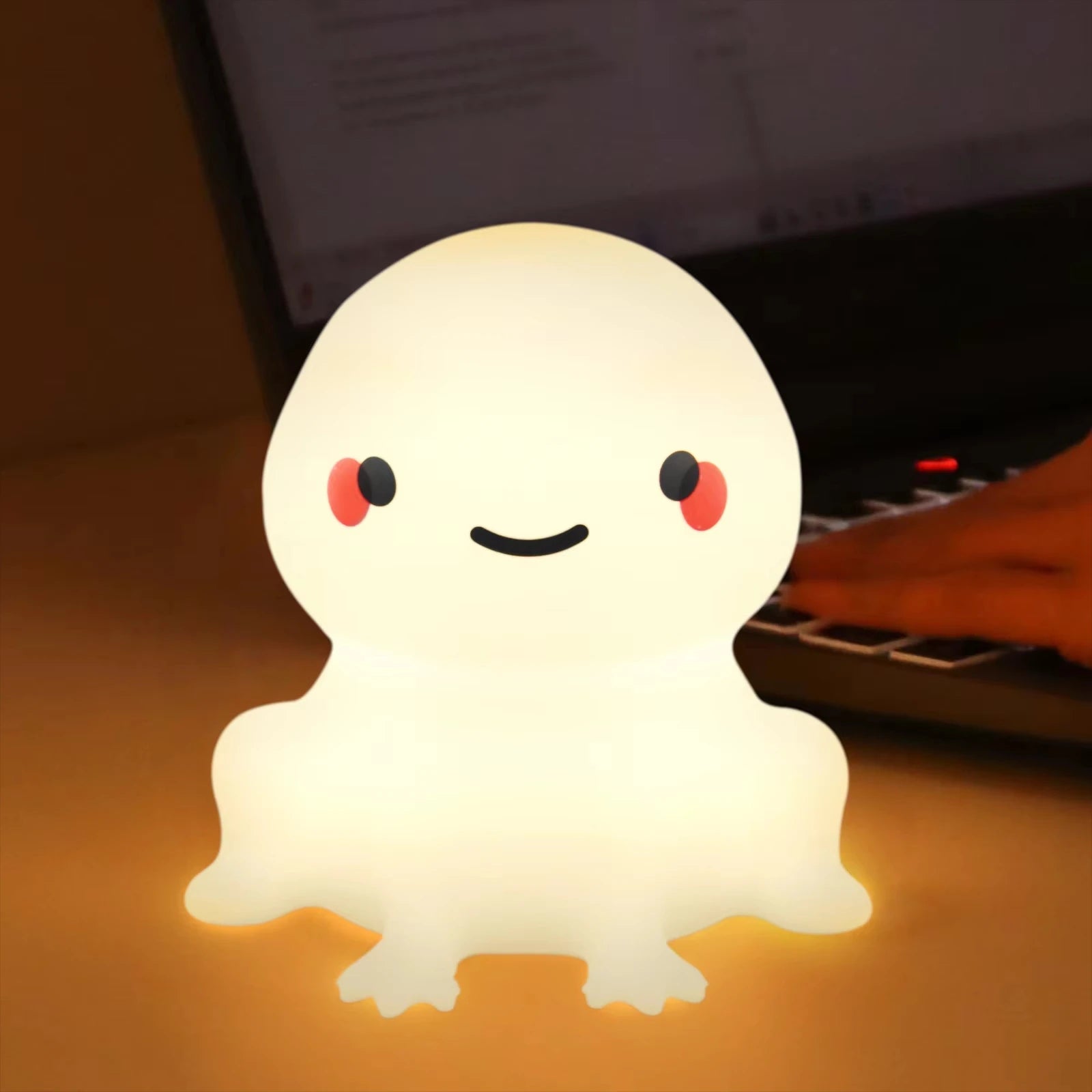 Unicorn Cute Silicone LED Night Light for Kids Children USB Rechargeable Cartoon Animal Bedroom Decor Touch Night Lamp for Gifts