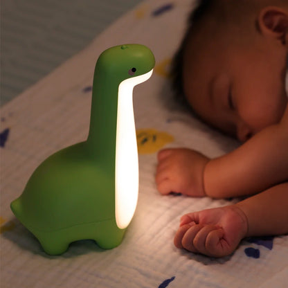 Cute Dinosaur Night Light, USB Rechargeable Bedside Lamp for Kids