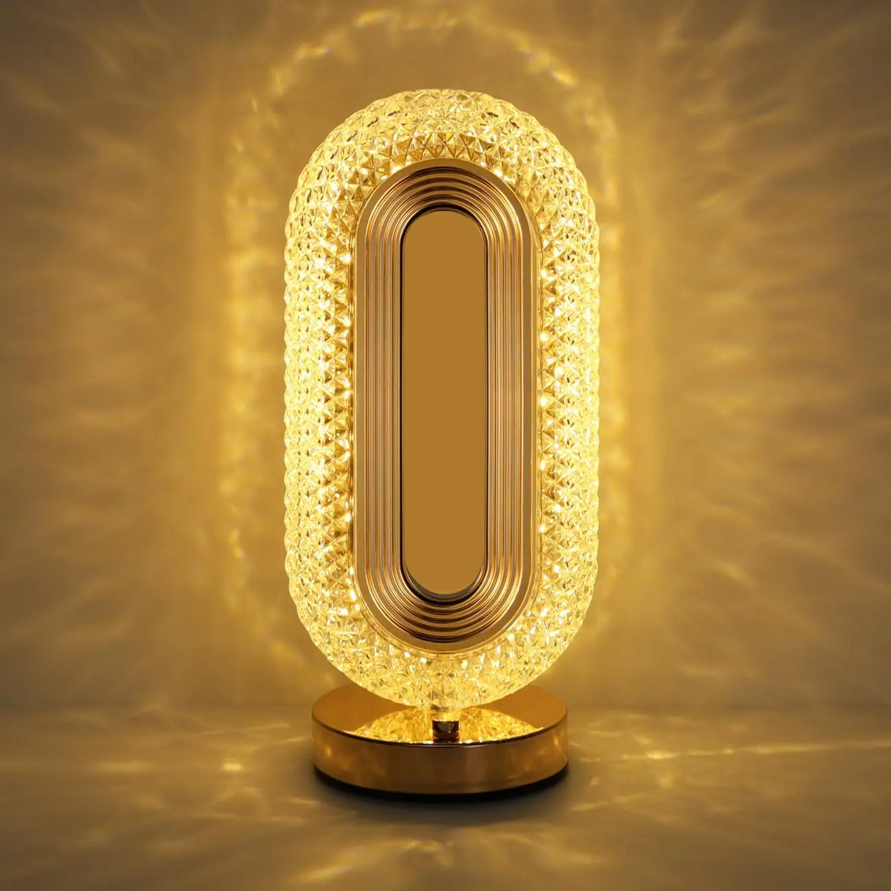 Luxury Crystal Table Lamp, Romantic Bedside Night Light