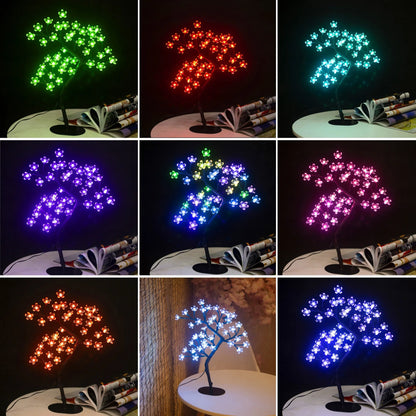 Cherry Blossom Tree Light, 17-Inch 40 LED Tabletop Bonsai Lamp, USB Powered