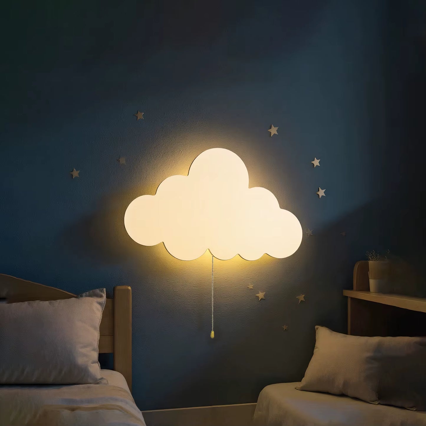 Cloud Light - Floating Cloud Wall Lamps for Nursery & Kids' Bedrooms | Battery-Operated Hanging Night Lights